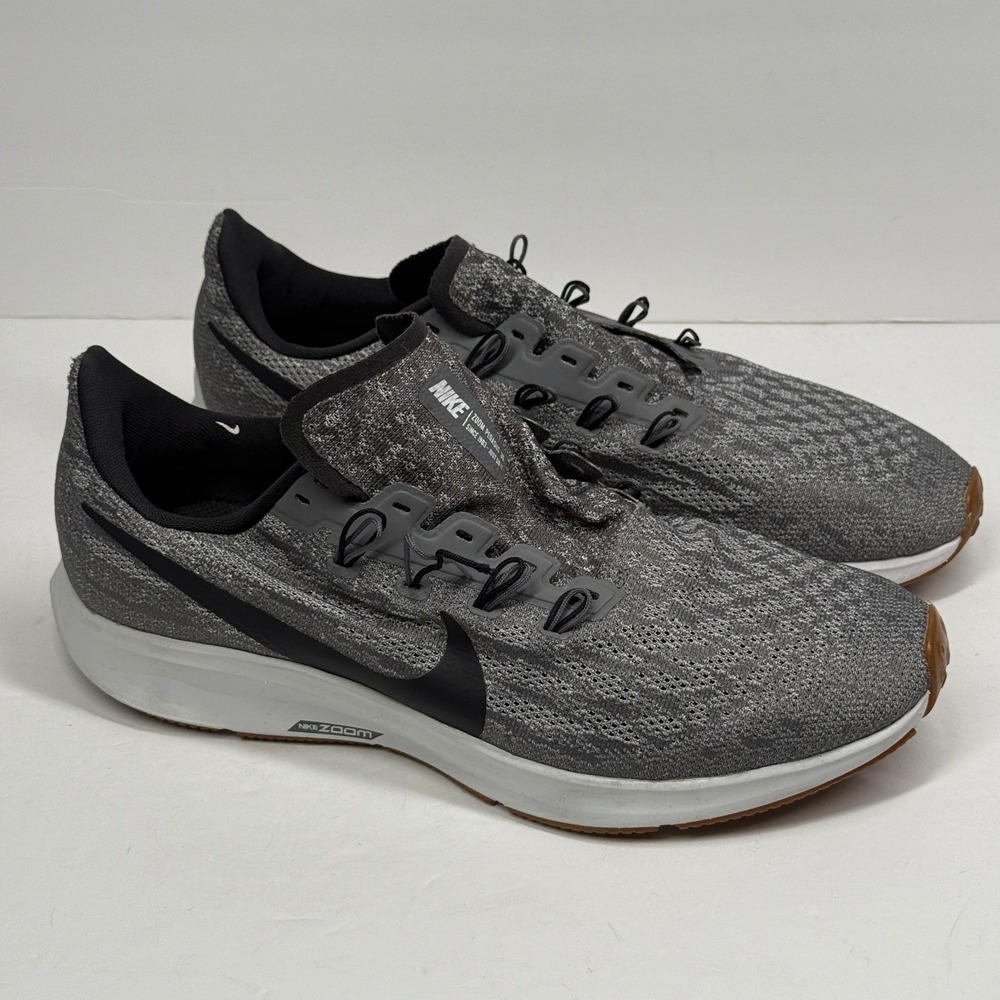 Nike Air Zoom Pegasus 36 Running Shoes Gray Mesh Lace Up Low Top Size 10